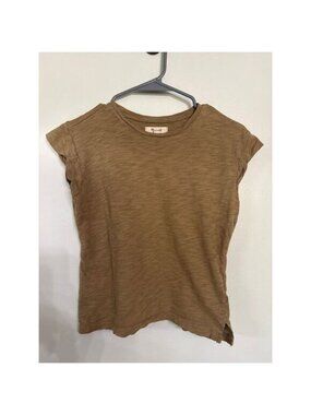 Madewell Slub Cotton Tee | Tan Neutral | Size XS